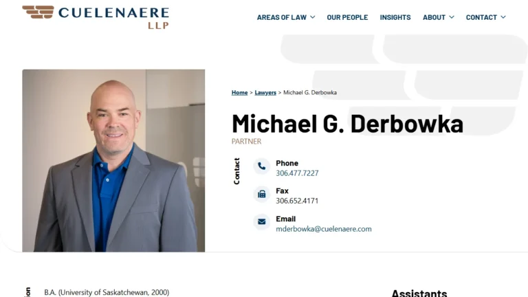 Michael G Derbowka (Cuelenaere LLP) - Saskatoon, SK Michael G Derbowka (Cuelenaere LLP) - Saskatoon, SK