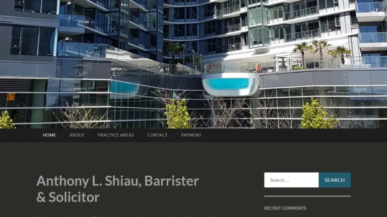Anthony L. Shiau, Barrister and Solicitor - Burnaby, BC Anthony L. Shiau, Barrister and Solicitor - Burnaby, BC