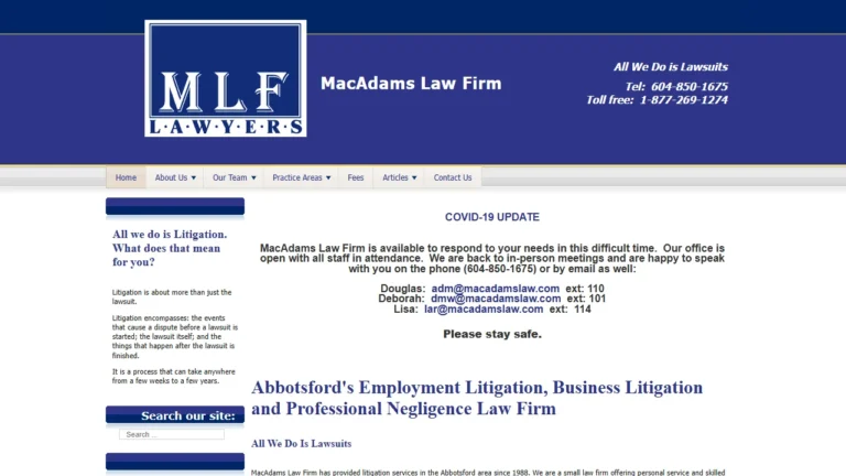 MacAdams Law Firm - Abbotsford, BC MacAdams Law Firm - Abbotsford, BC