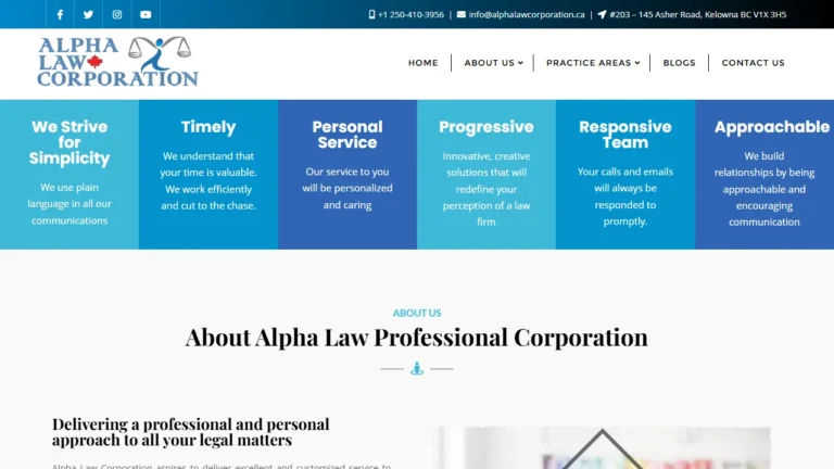 Alpha Law Corporation - Kelowna, BC Alpha Law Corporation - Kelowna, BC