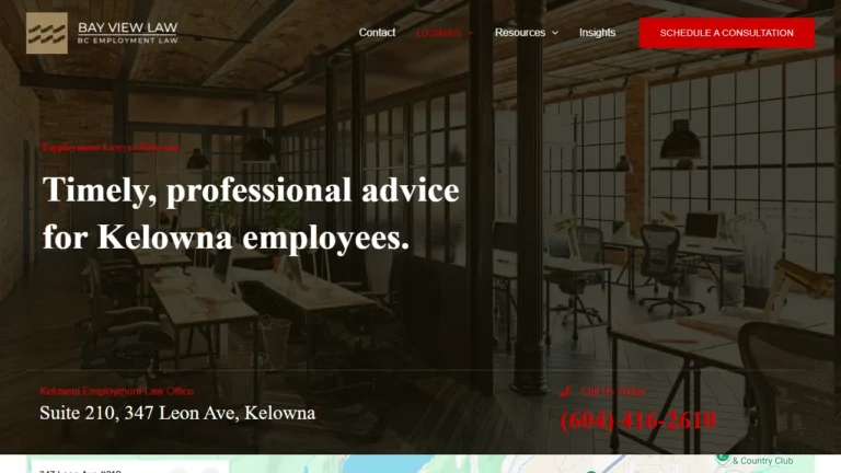 Bay View Law Employment Lawyers - Kelowna, BC Bay View Law Employment Lawyers - Kelowna, BC