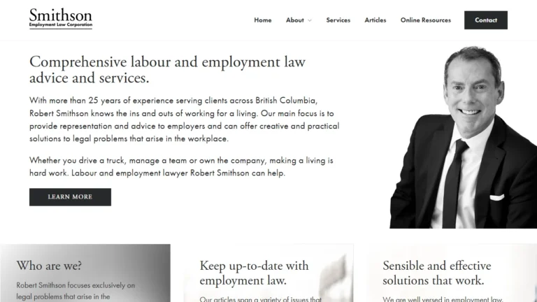 Smithson Employment Law Corporation - Kelowna, BC Smithson Employment Law Corporation - Kelowna, BC