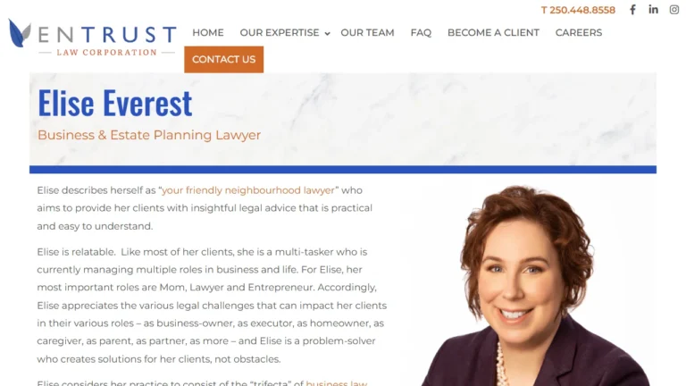 Elise Everest - Entrust Law Corporation - Kelowna, BC