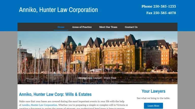 Anniko, Hunter Law Corporation - Victoria, BC Anniko, Hunter Law Corporation - Victoria, BC