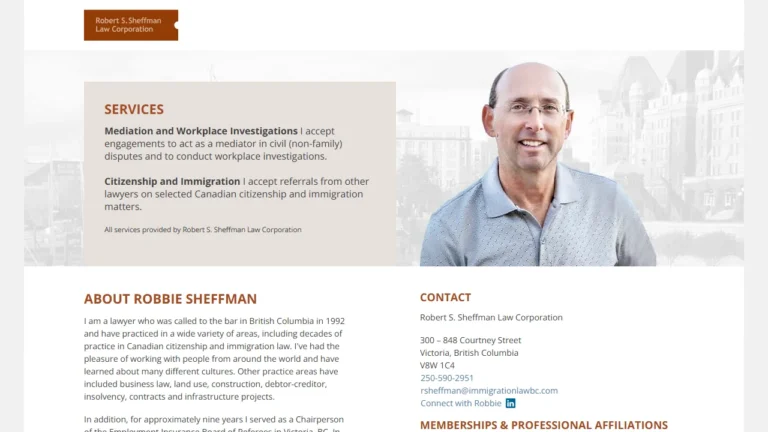 Robert S. Sheffman Law Corporation - Victoria, BC Robert S. Sheffman Law Corporation - Victoria, BC