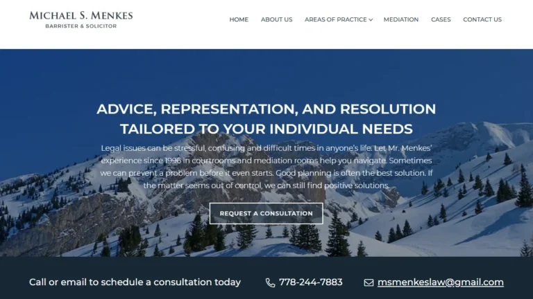 Michael S. Menkes Barrister and Solicitor - New Westminster, BC Michael S. Menkes Barrister and Solicitor - New Westminster, BC