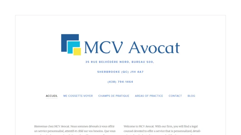 MCV Avocat - Sherbrooke, QC MCV Avocat - Sherbrooke, QC