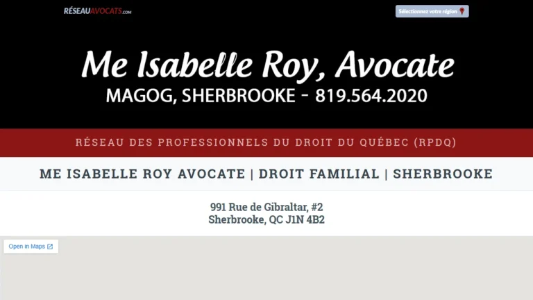 Me Isabelle Roy Avocate - Sherbrooke, QC Me Isabelle Roy Avocate - Sherbrooke, QC