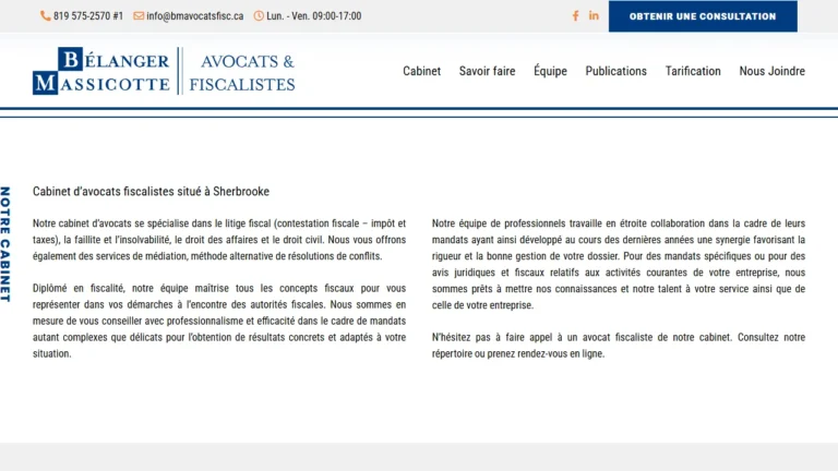 Bélanger Massicotte, avocats & fiscalistes inc. - Sherbrooke, QC Bélanger Massicotte, avocats & fiscalistes inc. - Sherbrooke, QC