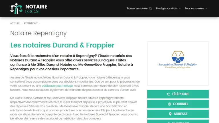 Notaires Durand & Frappier Conseillers Juridiques Inc - Repentigny, QC Notaires Durand & Frappier Conseillers Juridiques Inc - Repentigny, QC